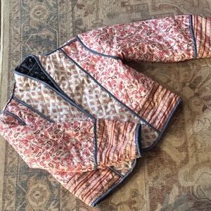 Paisley Print Women's quilted crop jacket